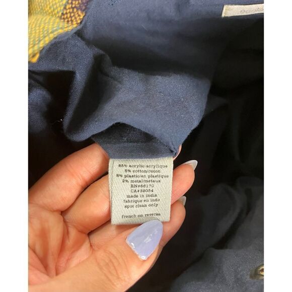 Urban Outfitters Ecote Aztec Southwest Flannel Boho Backpack Studded Drawstring - Picture 3 of 6